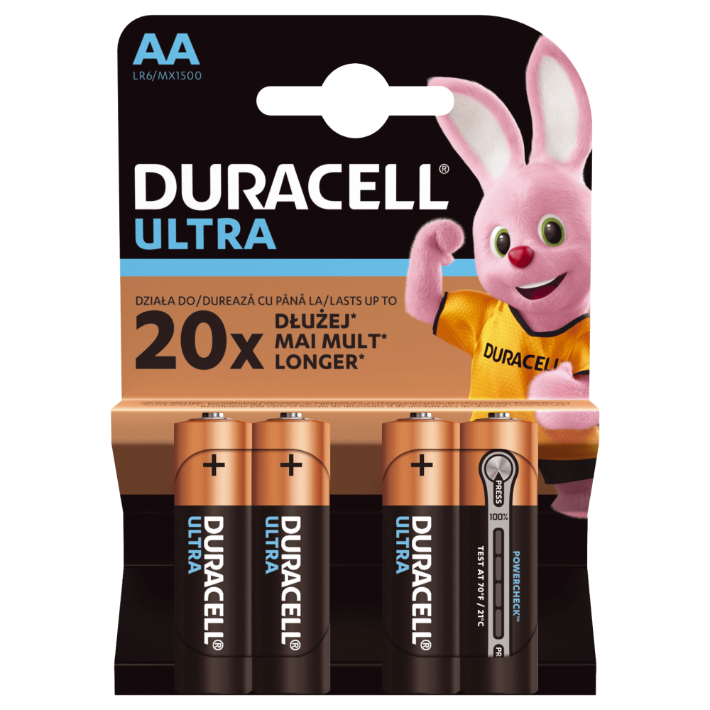 Baterie Alkaliczne Duracell ULTRA AA LR6 Blister 4szt