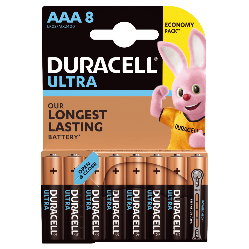 Baterie Alkaliczne Duracell ULTRA AAA LR03 Blister 8szt