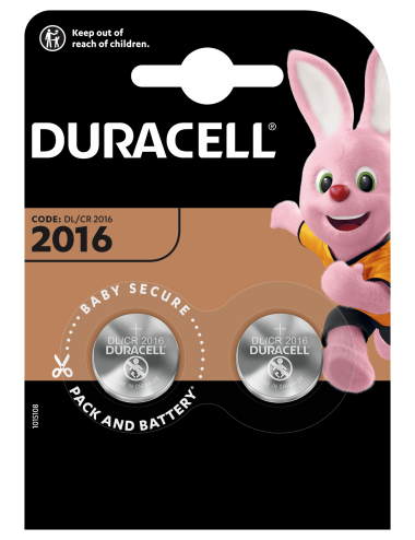 2 x bateria litowa mini Duracell CR2016 DL2016 ECR2016