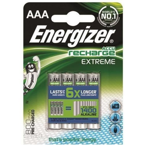 Energizer Akumulator Extreme AAA HR03 1,2V 800mAh 4szt.