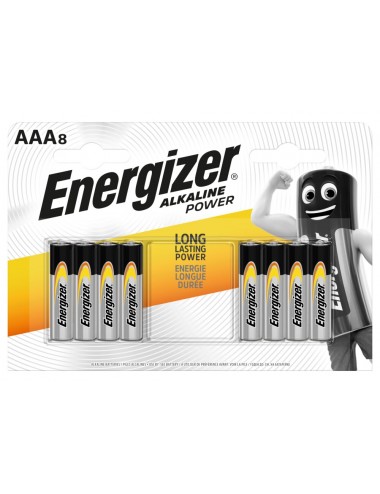 Bateria alkaliczna AAA / LR03 Energizer Alkaline Power - 8 sztuk (blister)