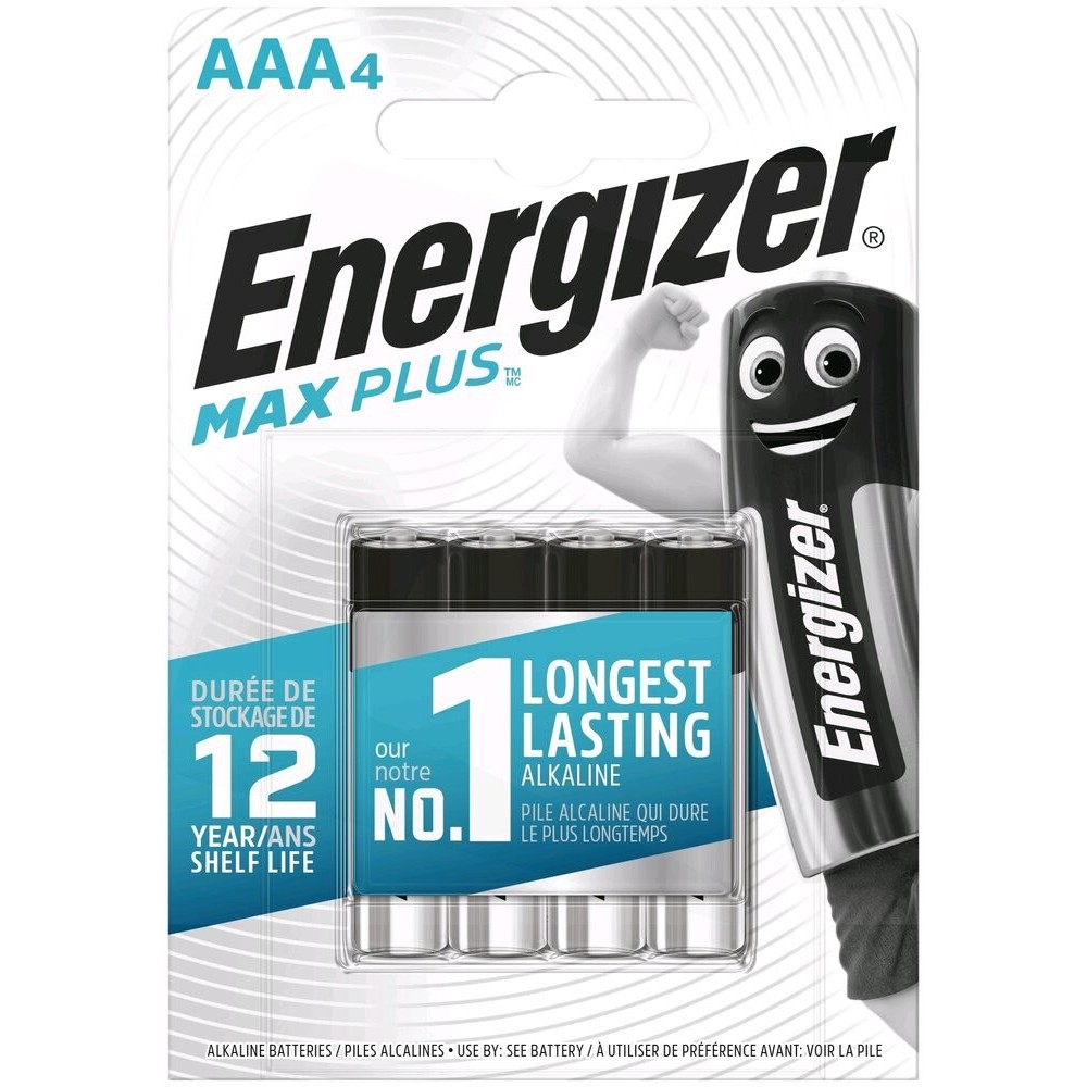 Bateria alkaliczna AAA / LR03 Energizer MAX Plus - 4 sztuki (blister)